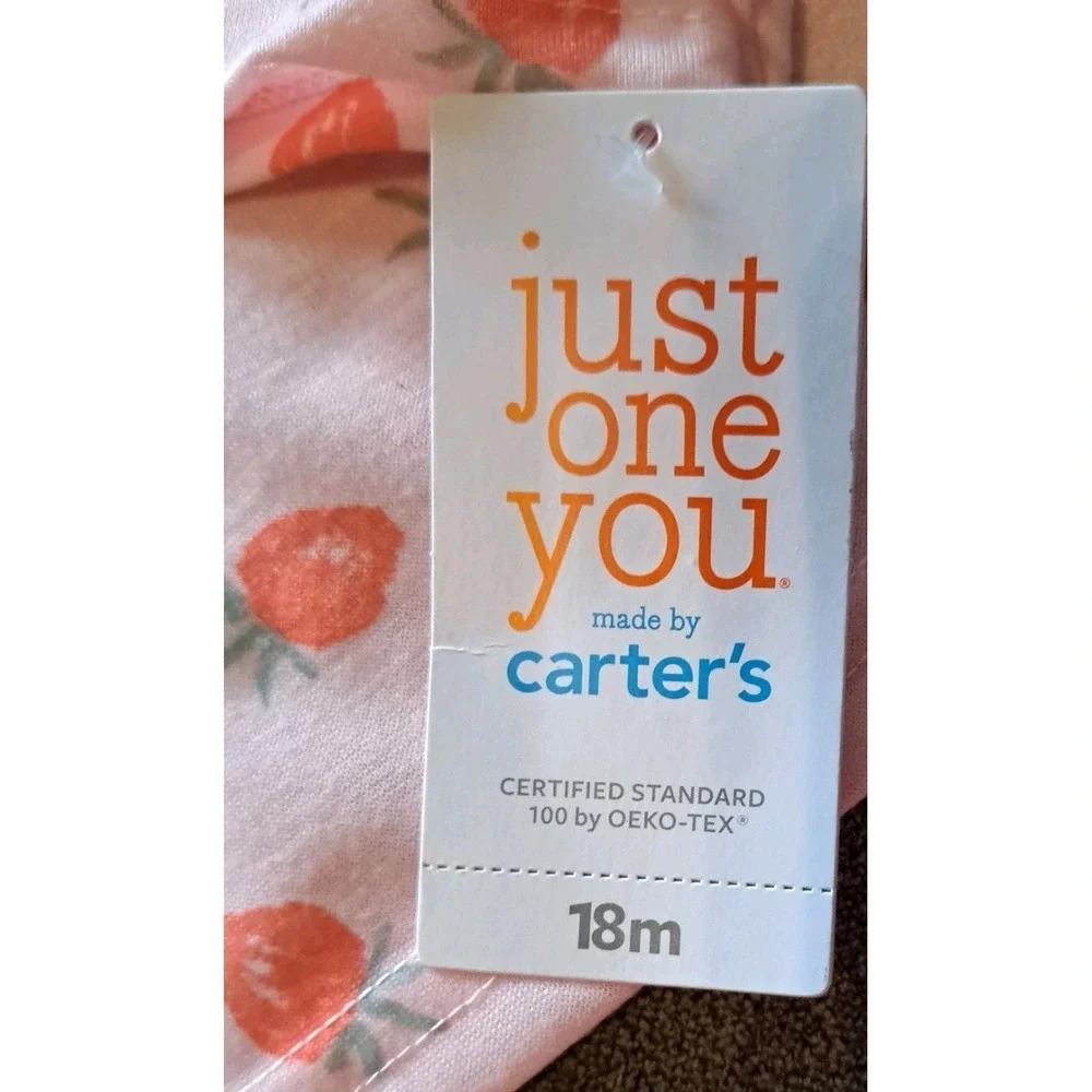 NWT 18 MO Carters Strawberry 3 Pc Outfit Toddler‎ Spring/Summer Pink Babywear